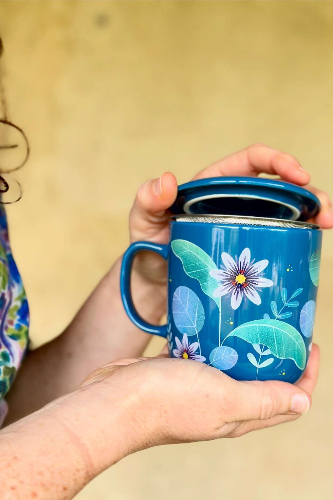 Infusiera " Sorsi di  Luna " Blu NEAVITA | Acquista Online Erba Mistica