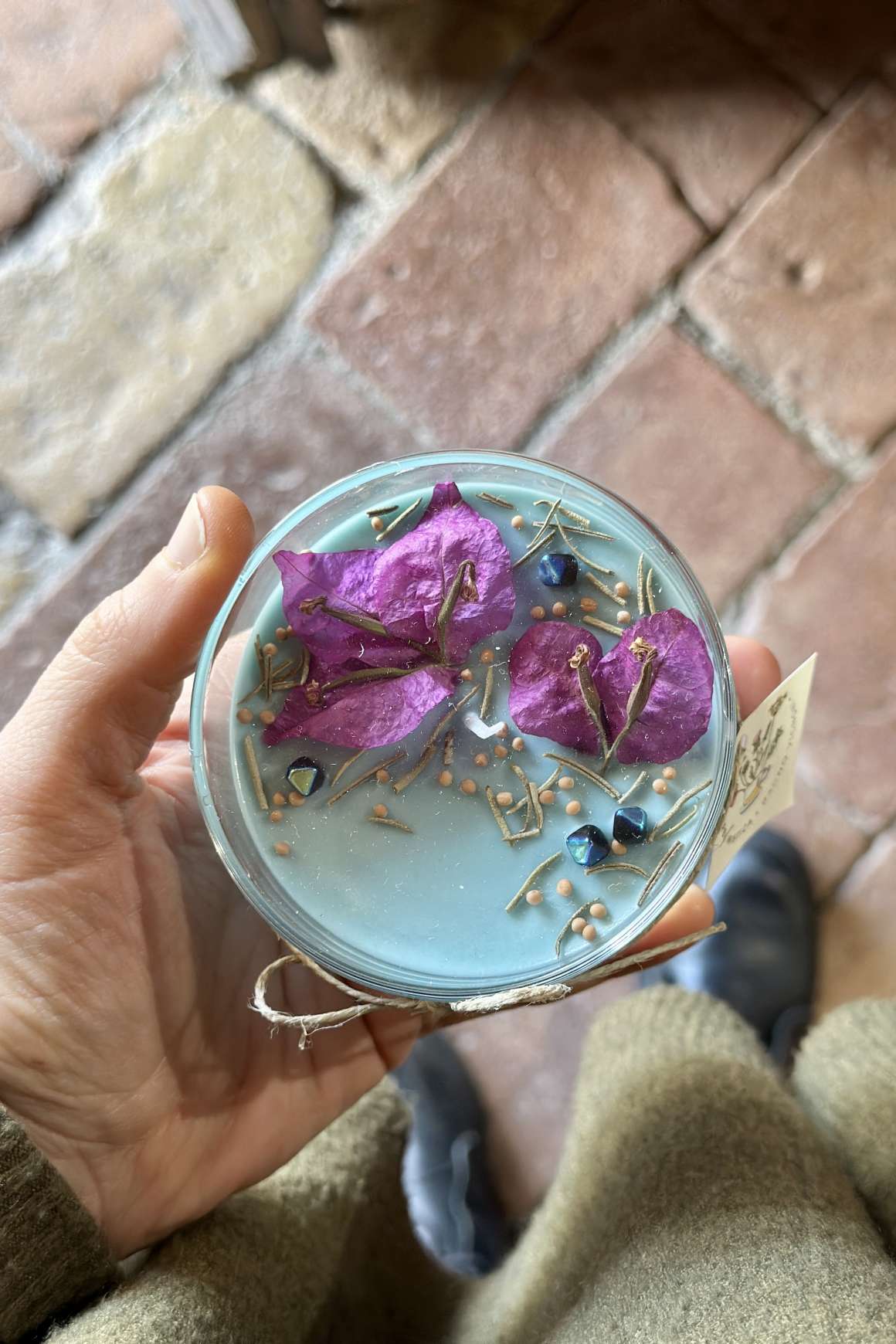 Candela bicc basso AZZURRO ERBA MISTICA | Acquista Online Erba Mistica