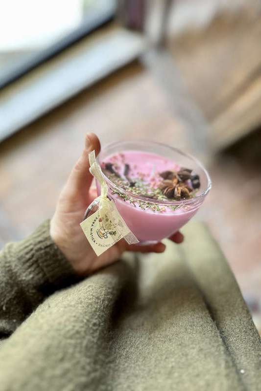 Candela bicc basso ROSA ERBA MISTICA | Acquista Online Erba Mistica