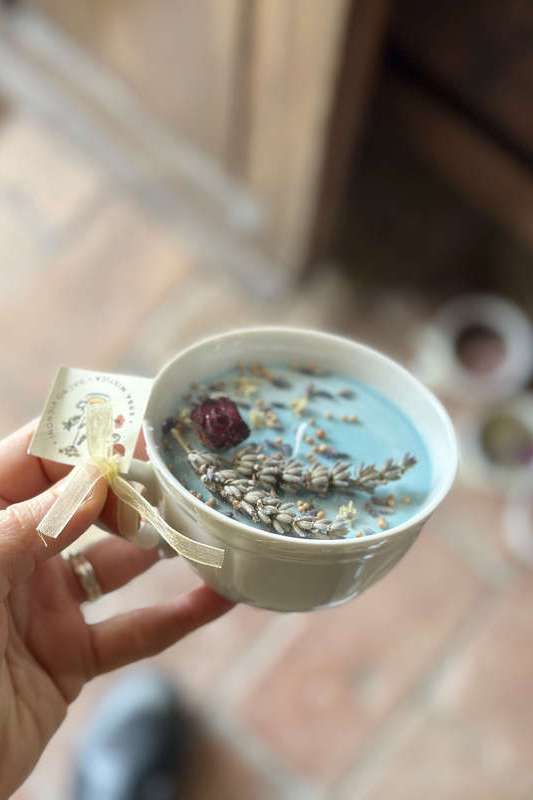 Candela Tazza Ceramica AZZURRA ERBA MISTICA | Acquista Online Erba Mistica