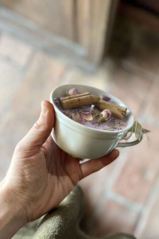 Candela tazza ceramica ROSA ERBA MISTICA | Acquista Online Erba Mistica