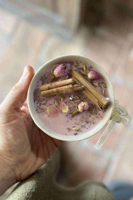 Candela tazza ceramica ROSA ERBA MISTICA | Acquista Online Erba Mistica