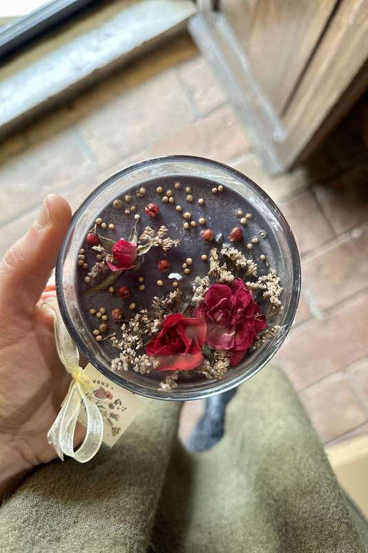 Candela tazza vetro NERA ERBA MISTICA | Acquista Online Erba Mistica