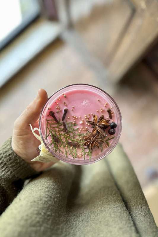 Candela tazza vetro ROSA ERBA MISTICA | Acquista Online Erba Mistica