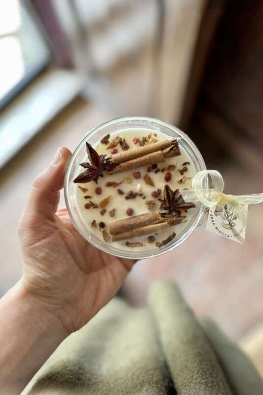 Candela tazza vetro BIANCA ERBA MISTICA | Acquista Online Erba Mistica