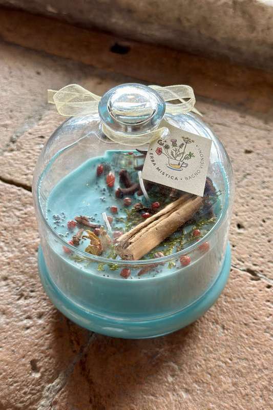 Candela Cupola grande AZZURRA ERBA MISTICA | Acquista Online Erba Mistica