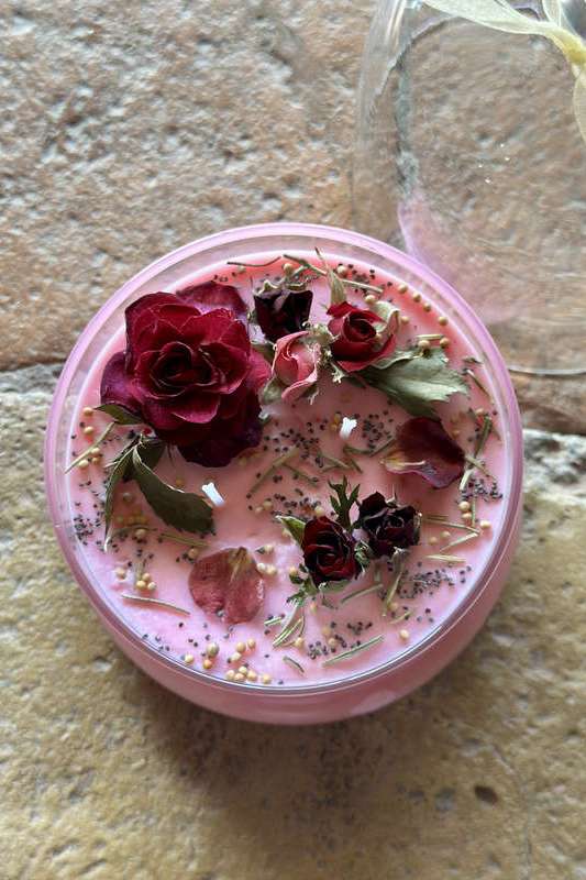 Candela Cupola grande ROSA ERBA MISTICA | Acquista Online Erba Mistica