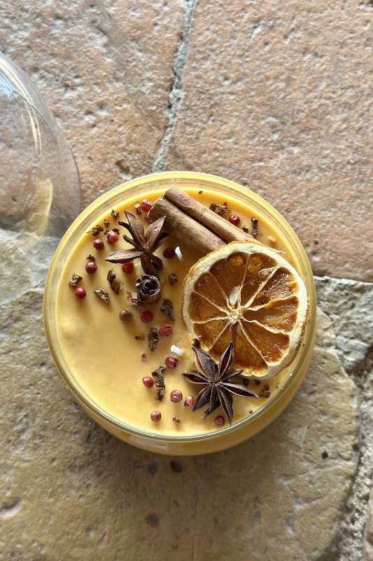 Candela Cupola grande ARANCIO ERBA MISTICA | Acquista Online Erba Mistica