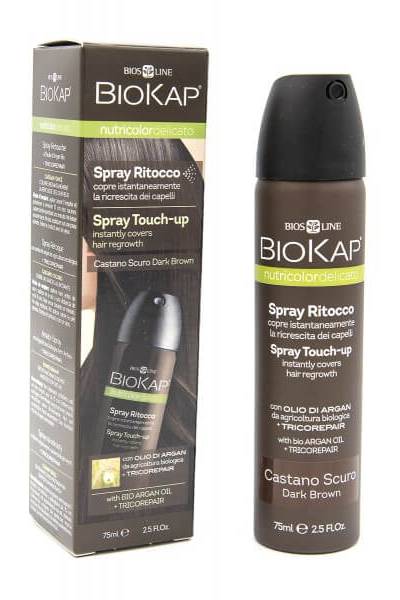 Biokap Nutricolor Spray ritocco Castano scuro BIOSLINE | Acquista Online Erba Mistica