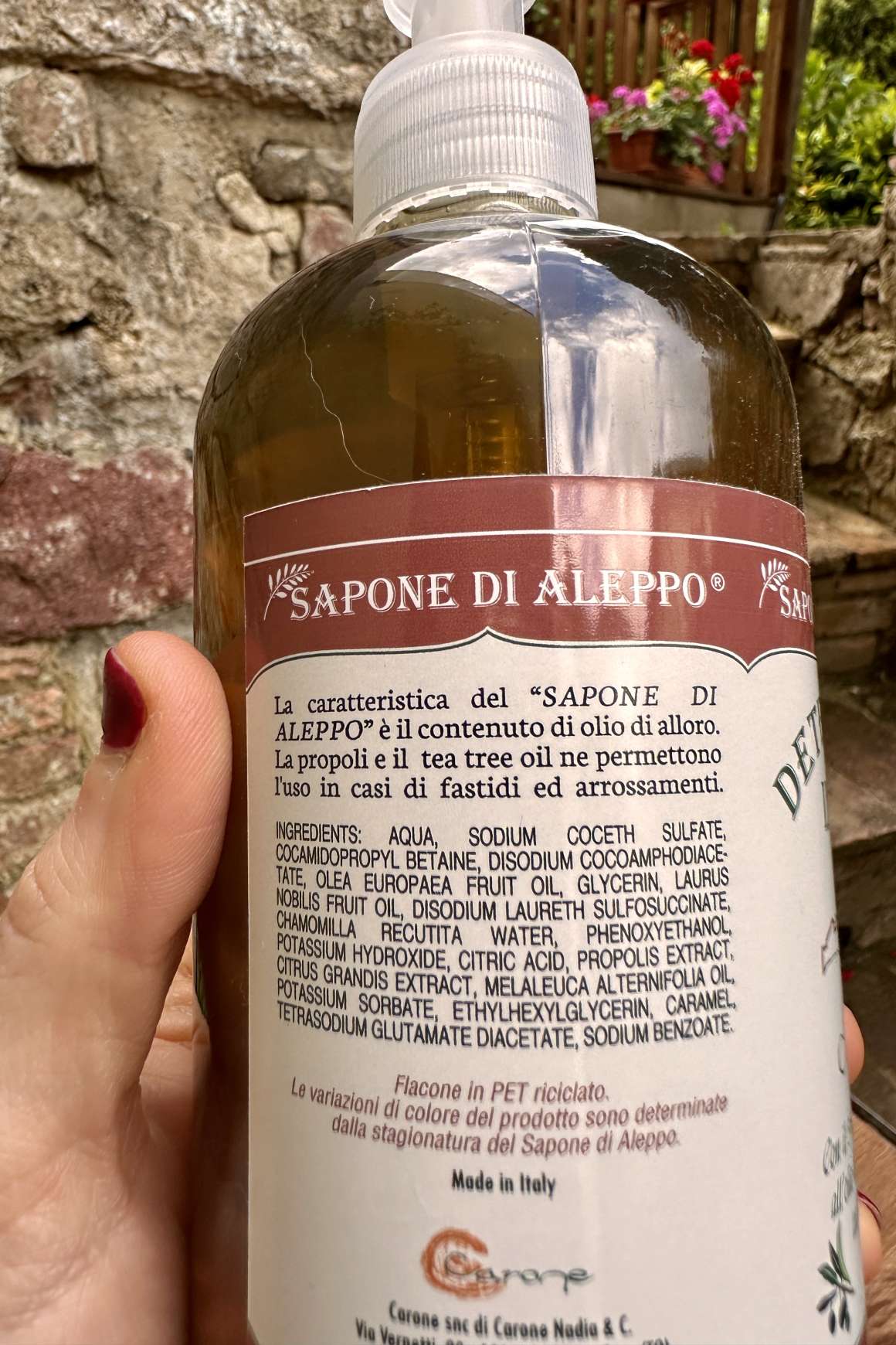 Detergente Intimo Aleppo 500 ml CARONE | Acquista Online Erba Mistica